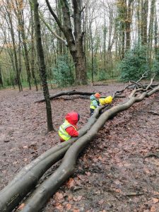 Toddlers on child-led walk